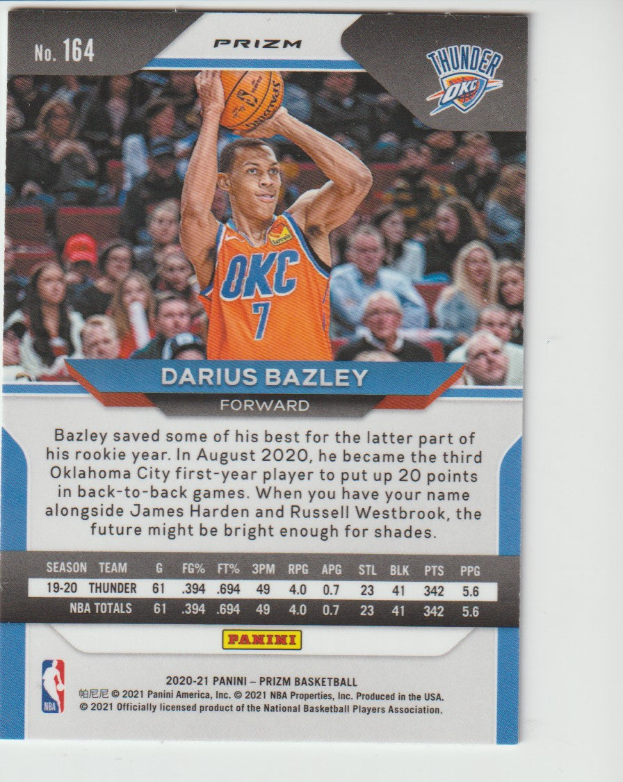 164 Darius Bazley - Oklahoma City Thunder Red White Blue Prizm