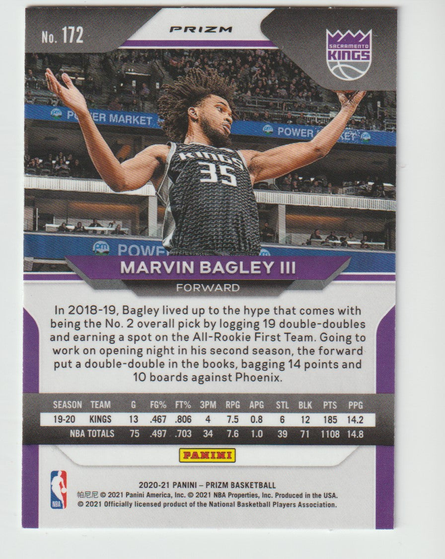 172 Marvin Bagley III - Sacramento Kings Red White Blue Prizm
