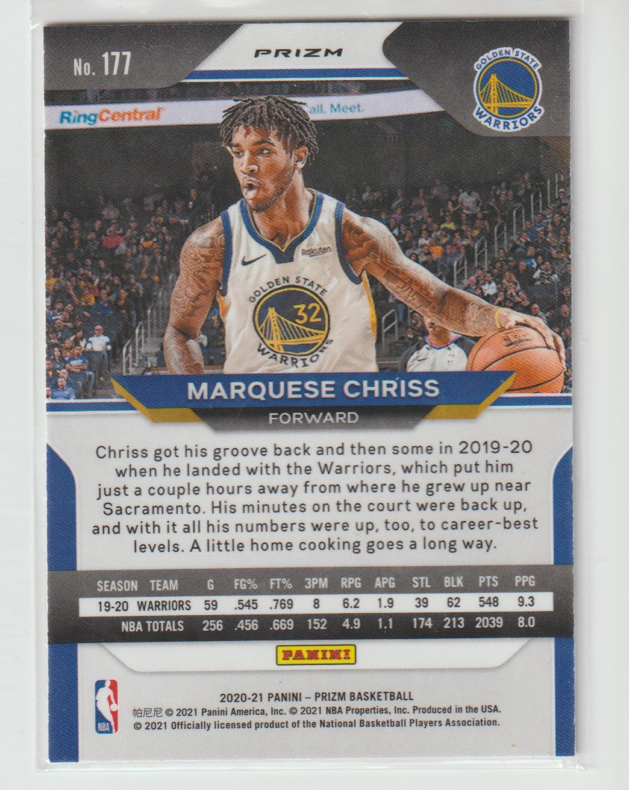 177 Marquese Chriss - Golden State Warriors Red White Blue Prizm