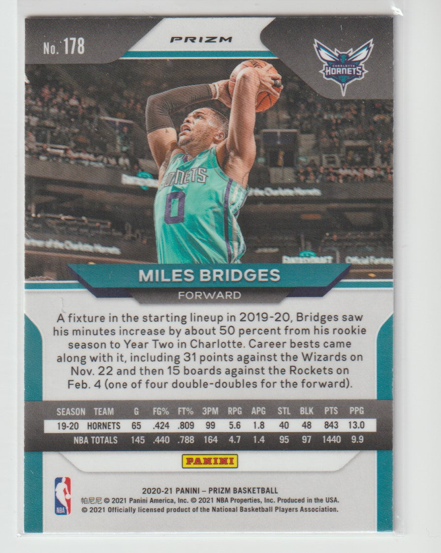 178 Miles Bridges - Charlotte Hornets Red White Blue Prizm