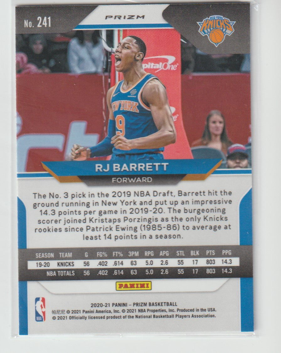 241 RJ Barrett - New York Knicks Red White Blue Prizm