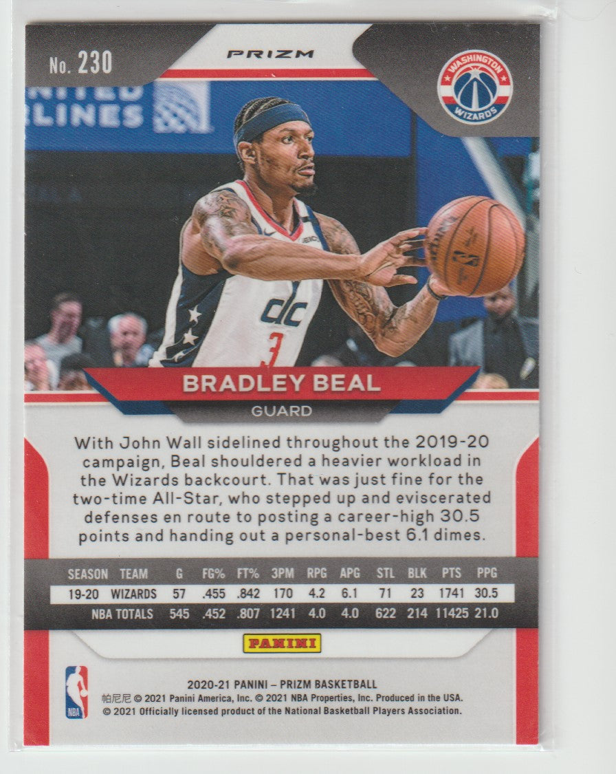 230 Bradley Beal - Washington Wizards Silver Prizm