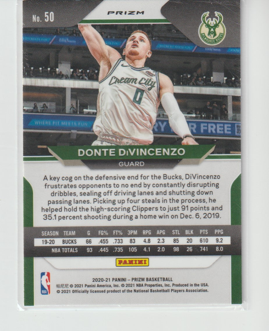 050 Donte DiVincenzo - Milwaukee Bucks Red Ice Prizm