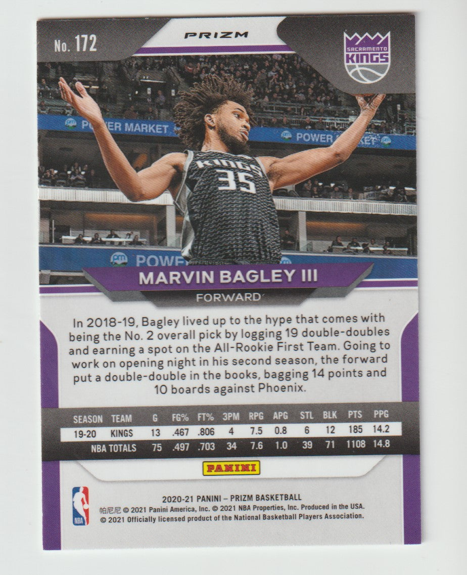 172 Marvin Bagley III - Sacramento Kings Red Ice Prizm