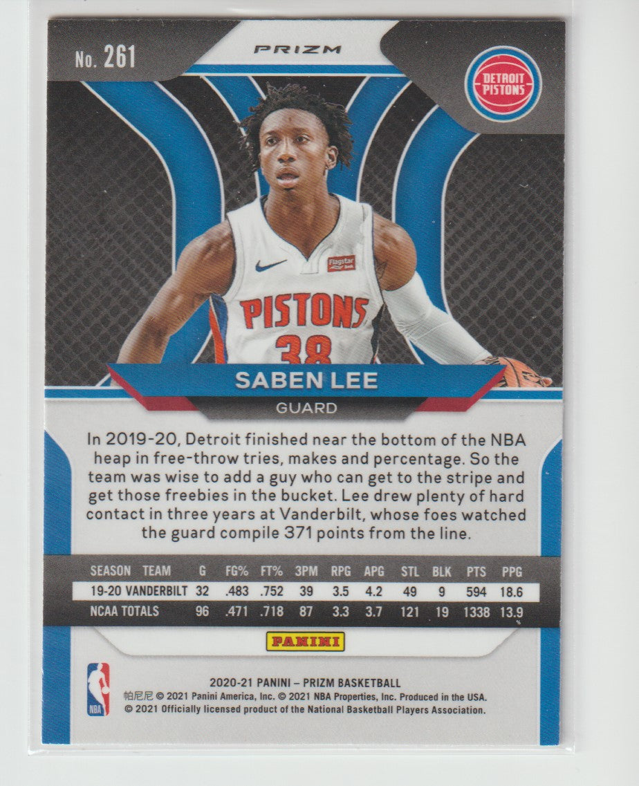 261 Saben Lee - Detroit Pistons Red Ice Prizm