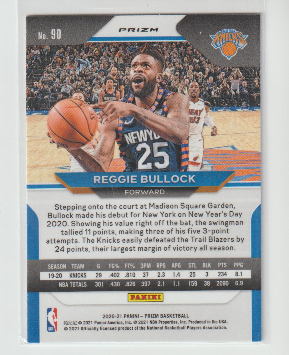 090 Reggie Bullock - New York Knicks Blue Wave Prizm