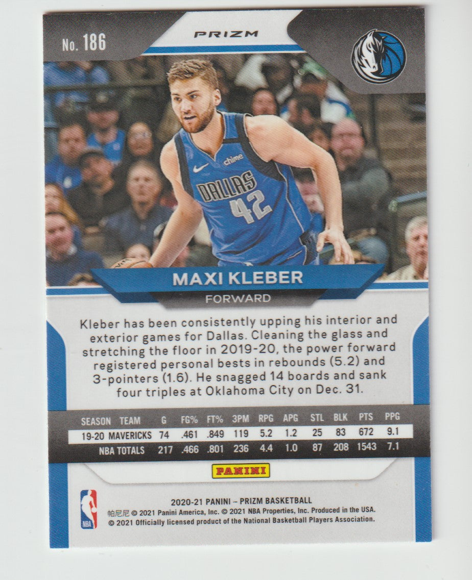 186 Maxi Kleber - Dallas Mavericks Pink Ice Prizm