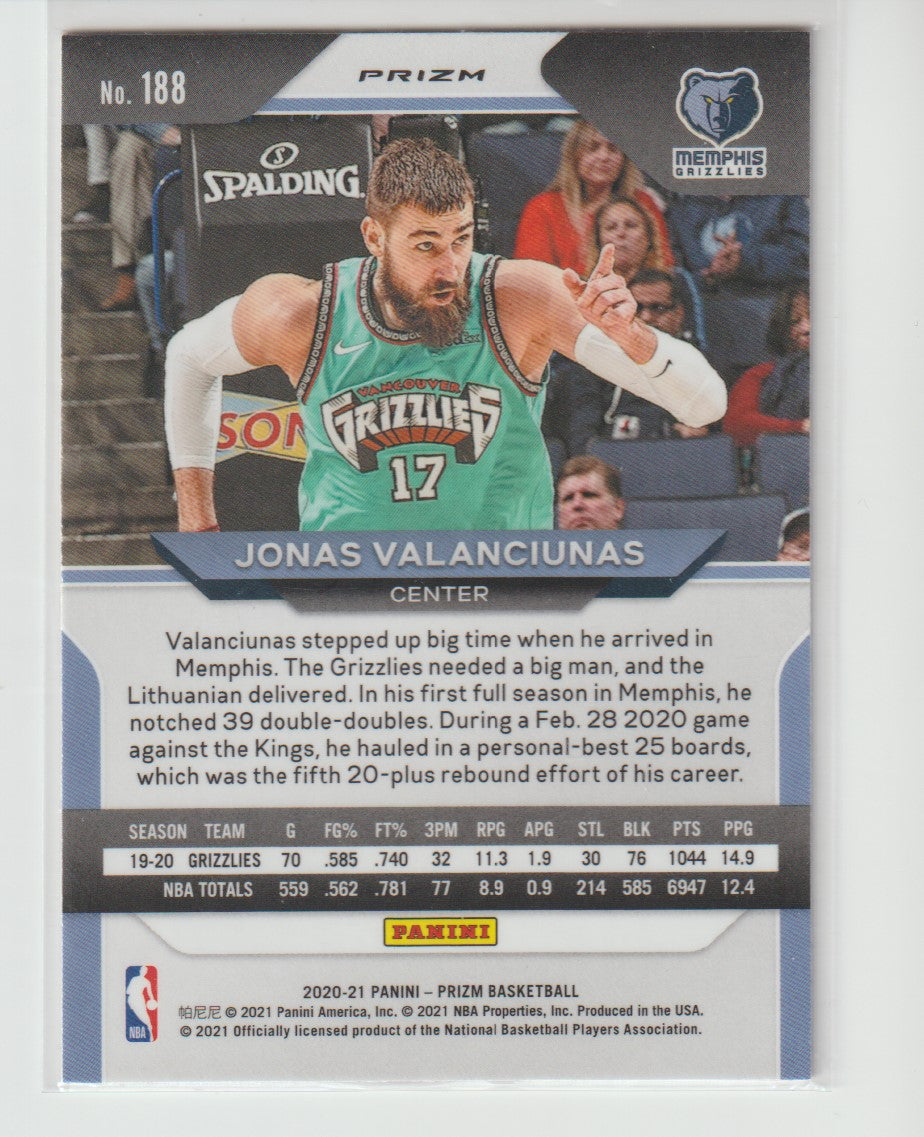 188 Jonas Valanciunas - Memphis Grizzlies Pink Ice Prizm