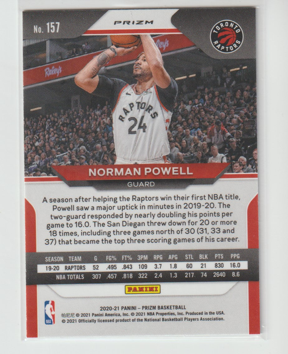 157 Norman Powell - Toronto Raptors Green Prizm