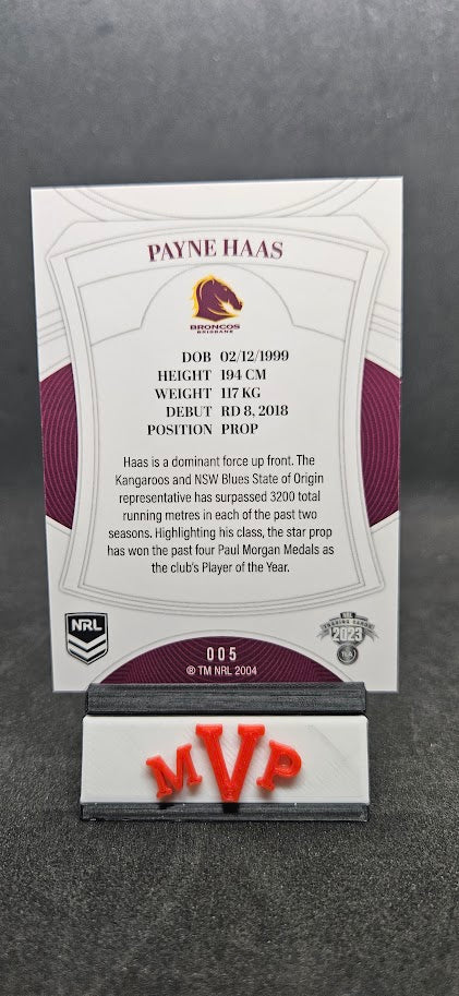 005 PAYNE HAAS - Brisbane Broncos