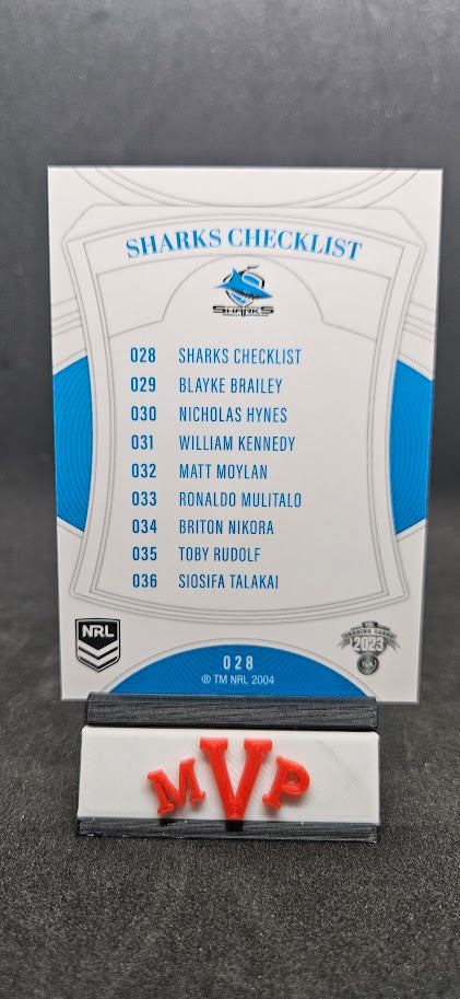 028 SHARKS CHECKLIST - Cronulla Sutherland Sharks