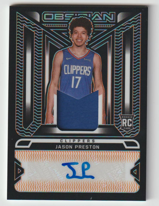 Rookie Jersey Ink RJI-JPR Jason Preston - Los Angeles Clippers Electric Etch Orange 17/25