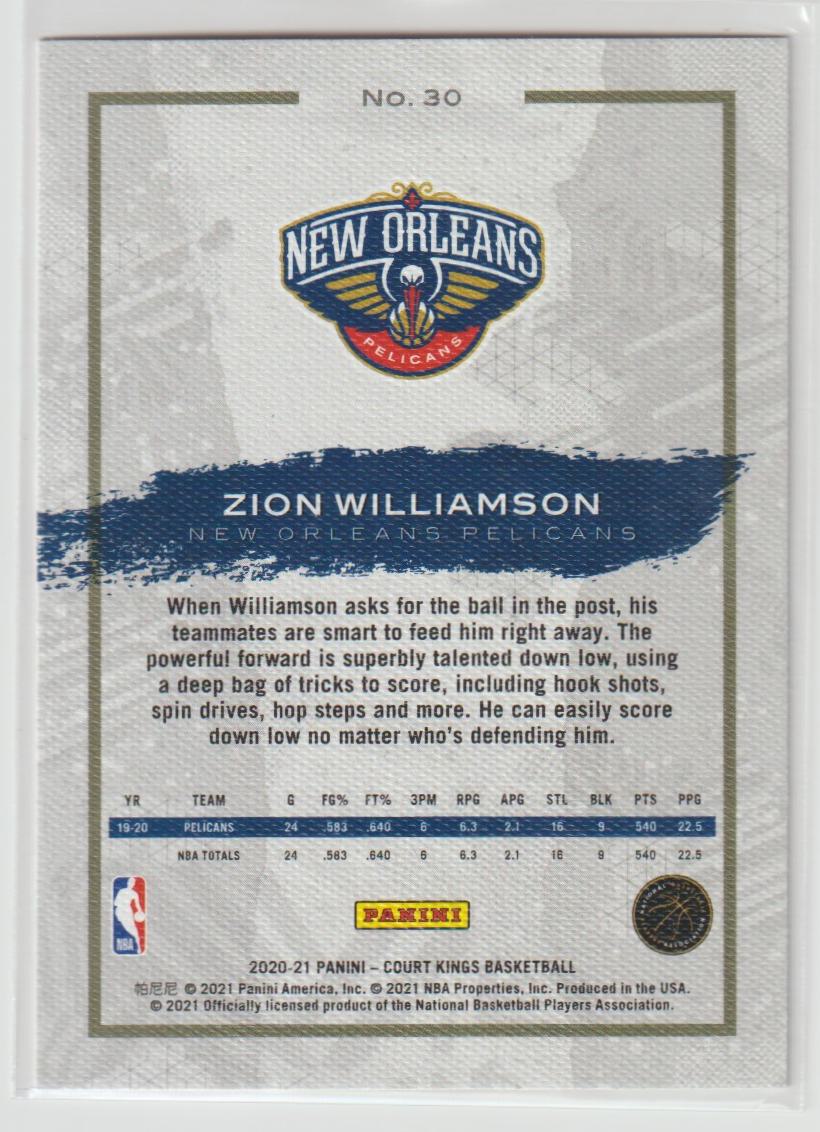 030 Zion Williamson - New Orleans Pelicans