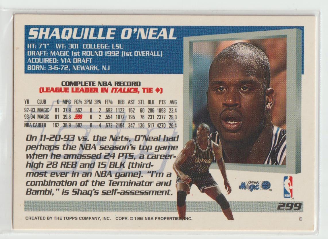 299 Shaquille O'Neal Orlando Magic