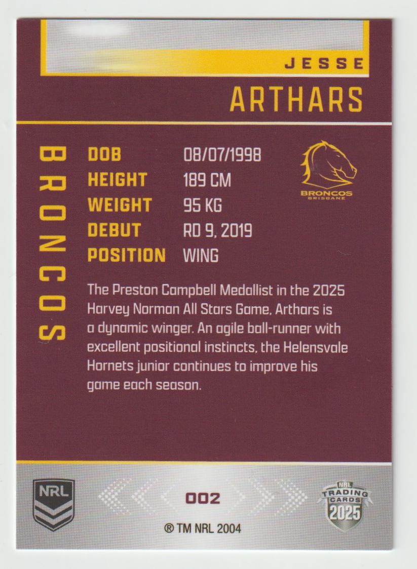 002 JESSE ARTHARS