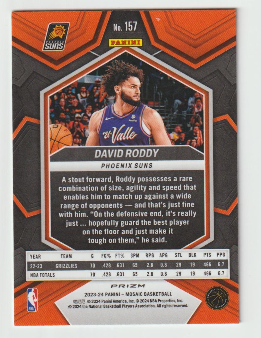 157 David Roddy, Phoenix Suns Green
