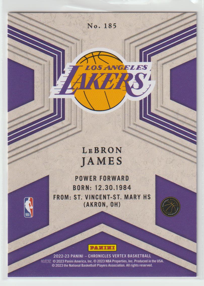 185 Lebron James LA Lakers Vertex Teal Foil