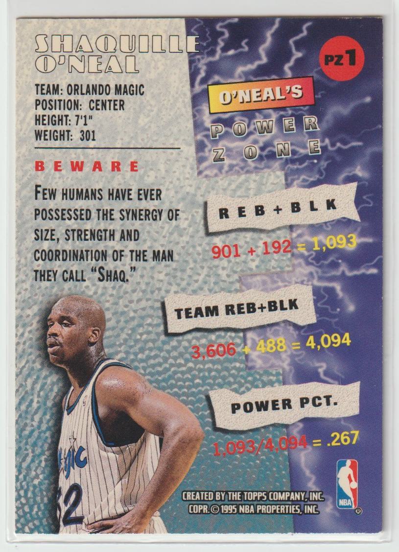 Power Zone PZ1 Shaquille O'Neal Orlando Magic