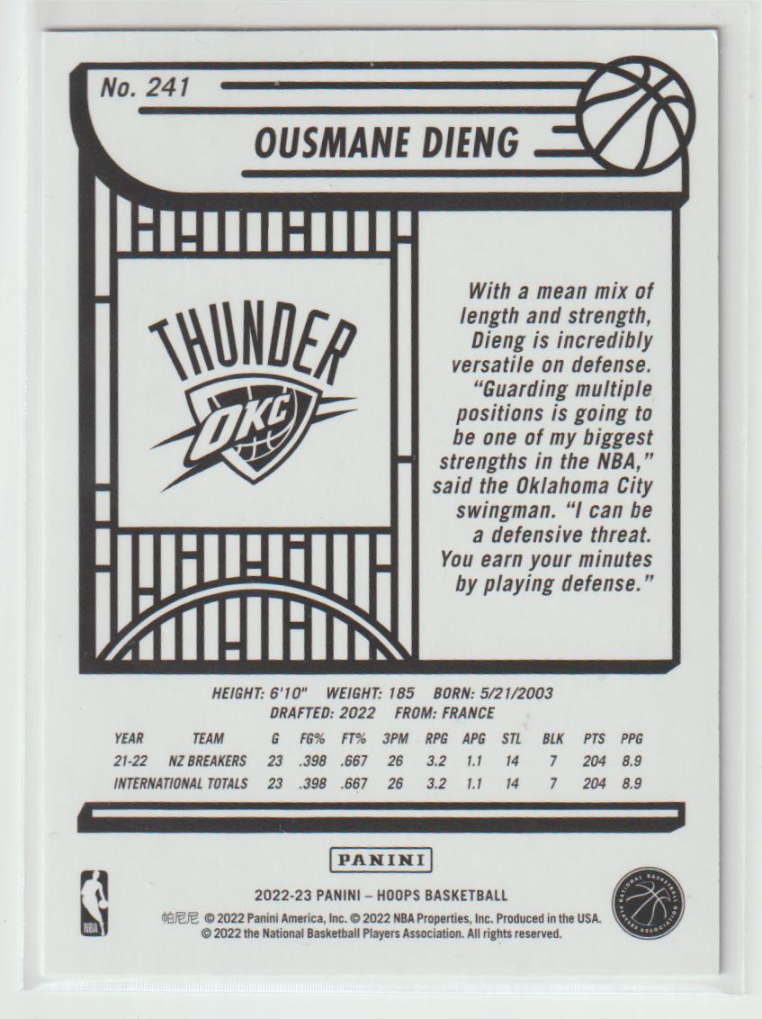 241 Ousmane Dieng - Oklahoma City Thunder Silver 191/199