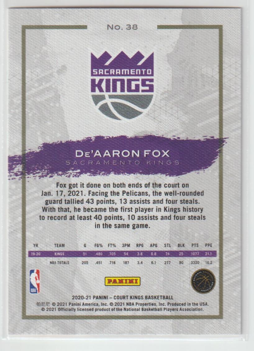 038 De'Aaron Fox - Sacramento Kings