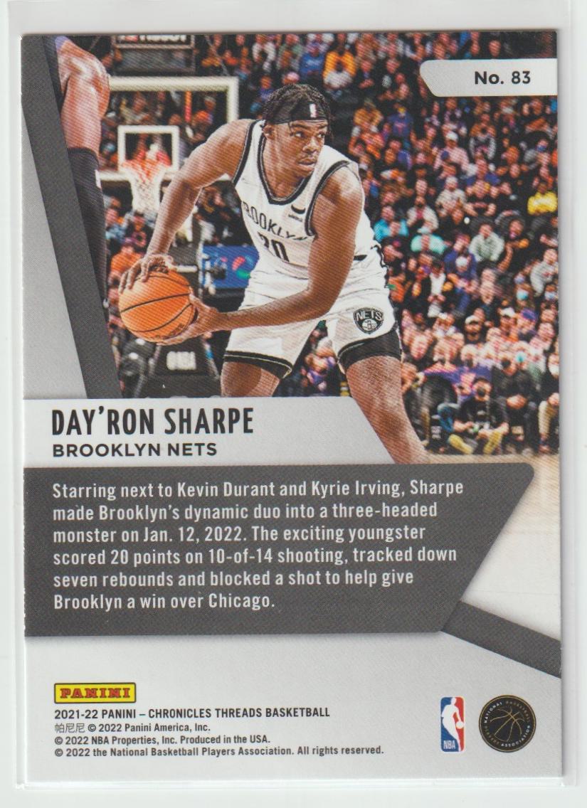 083 Day'Ron Sharpe - Brooklyn Nets