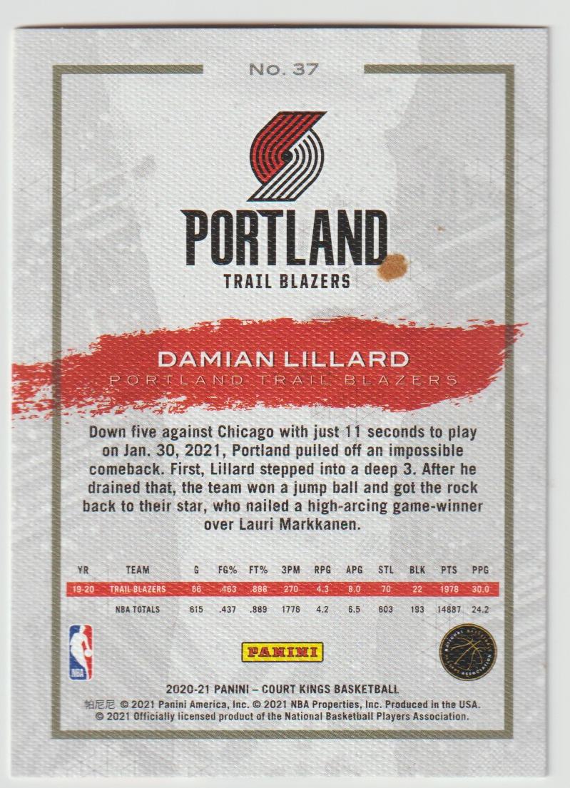 037 Damian Lillard - Portland Trail Blazers