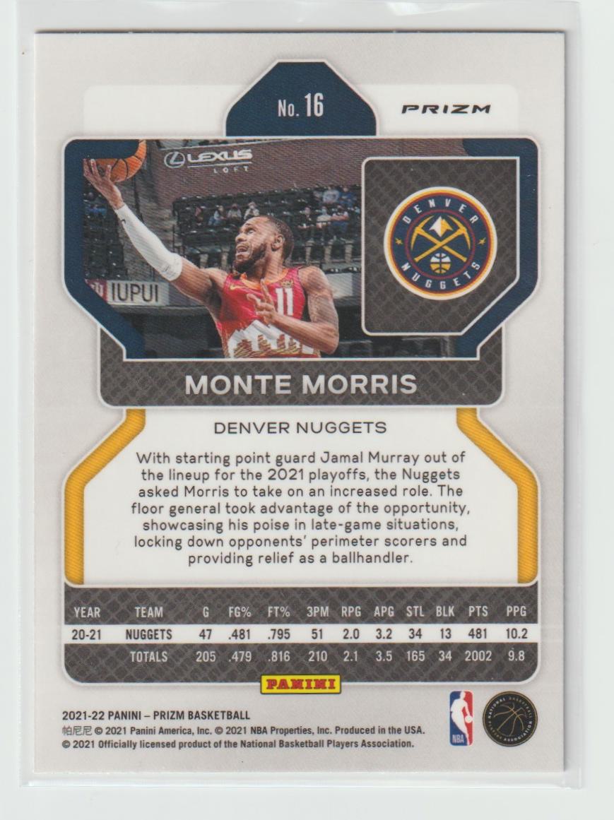 016 Monte Morris - Denver Nuggets Silver