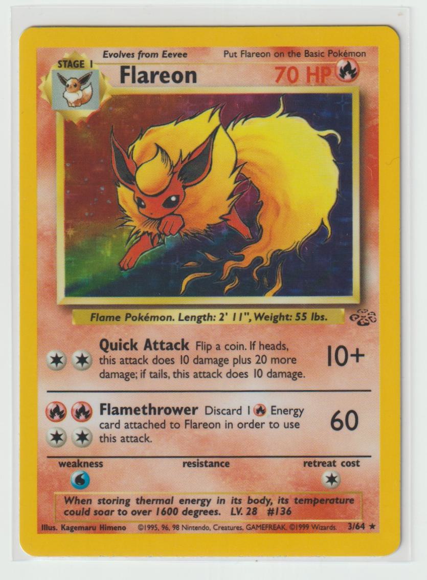 3/64: Flareon – Fire – Rare Holo