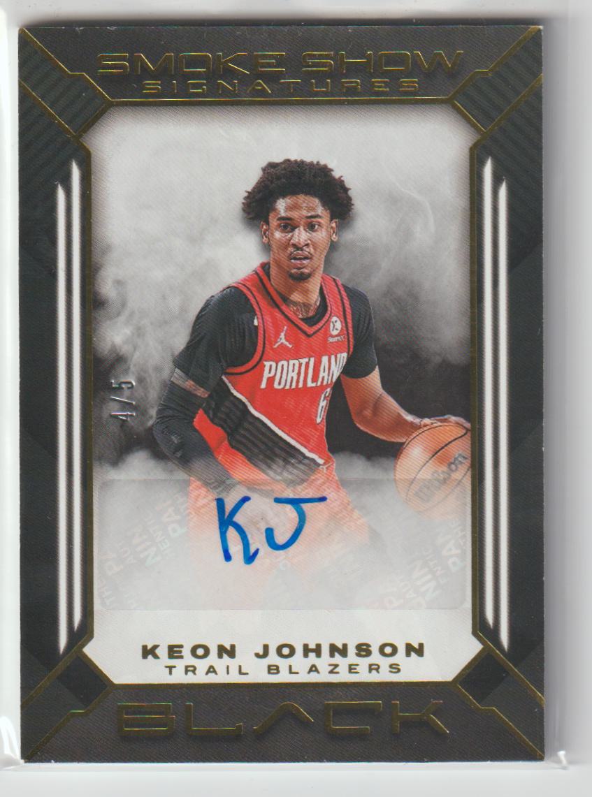 Smoke Show Signatures SS-KJO Keon Johnson - Portland Trail Blazers Gold 4/5