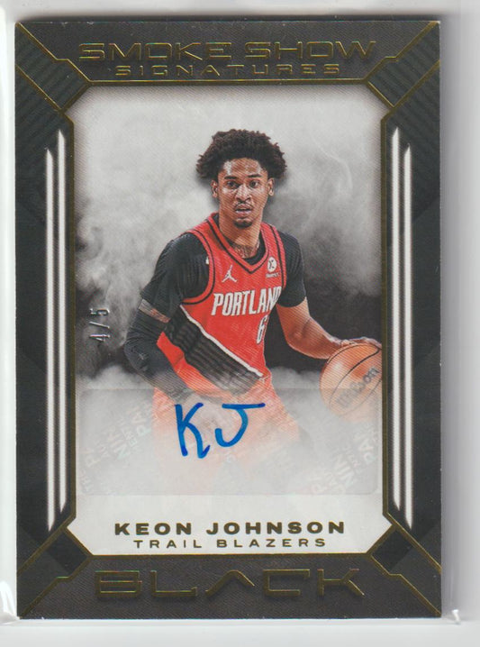 Smoke Show Signatures SS-KJO Keon Johnson - Portland Trail Blazers Gold 4/5