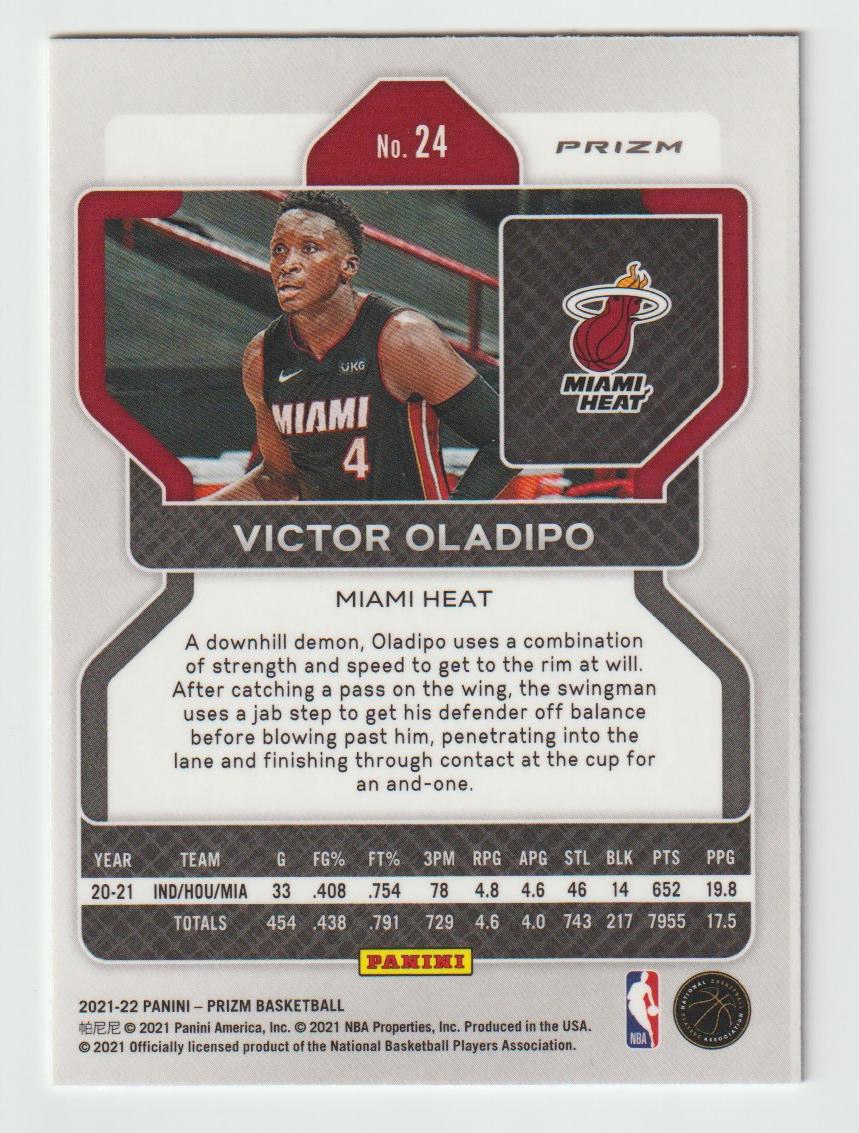 024 Victor Oladipo - Miami Heat Silver Prizm