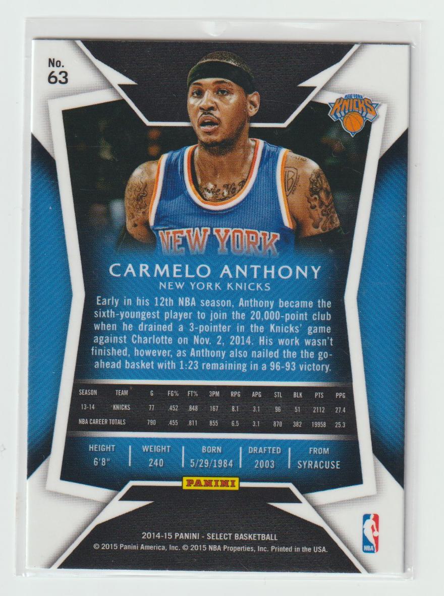 063 Carmelo Anthony New York Knicks