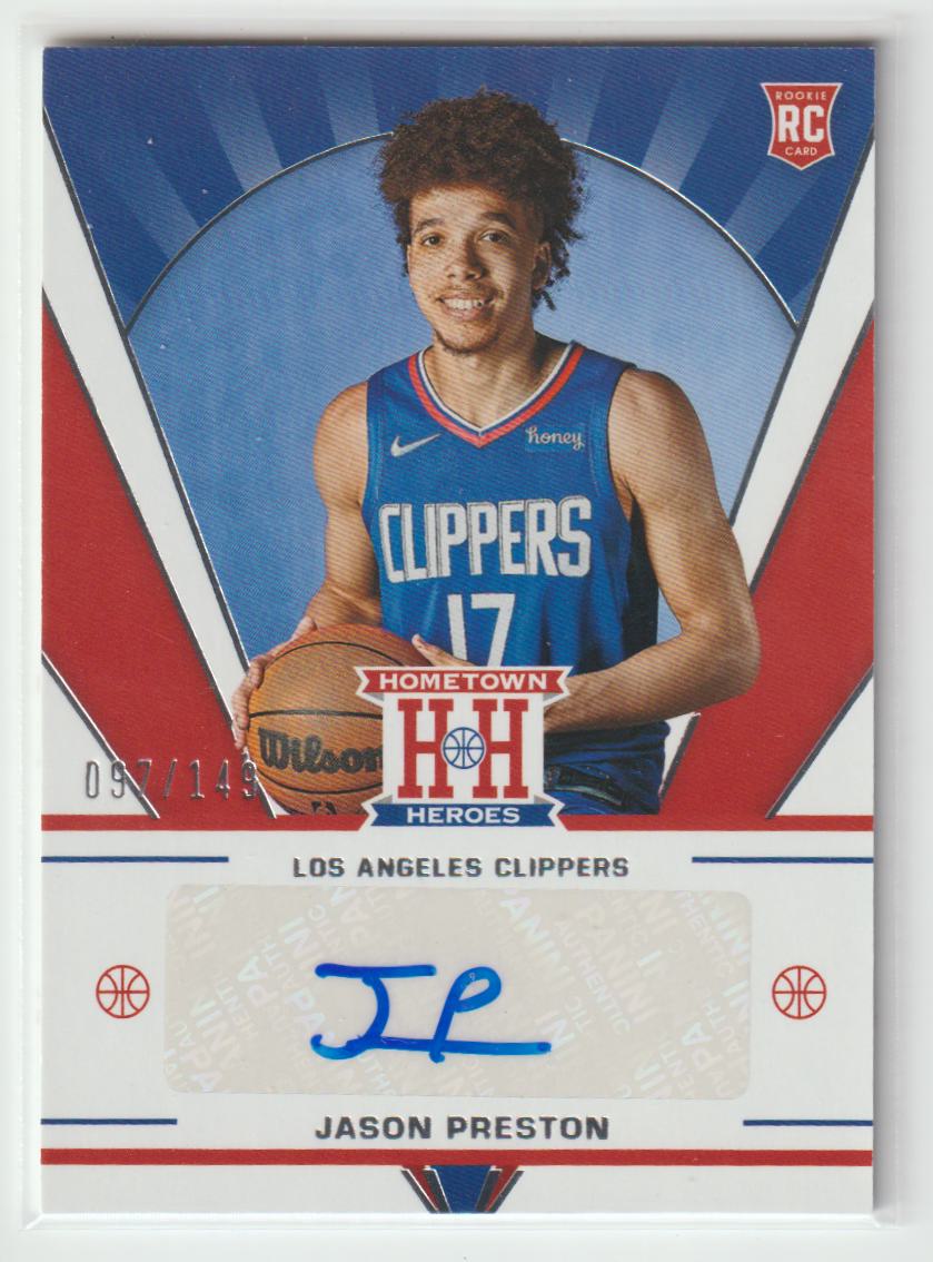 Hometown Heroes Rookie Auto HHR-JAS Jason Preston - Los Angeles Clippers 97/149