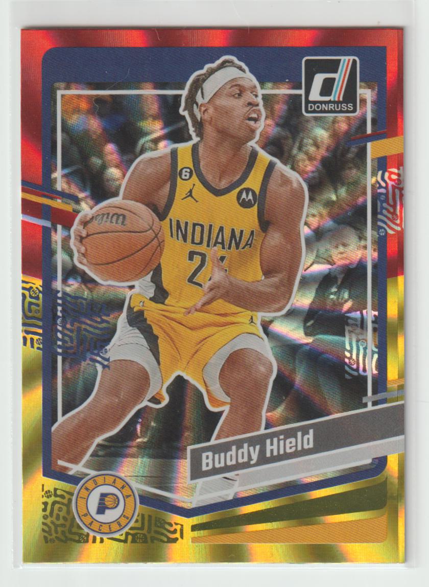 109 Buddy Hield Indiana Pacers Red Yellow Laser