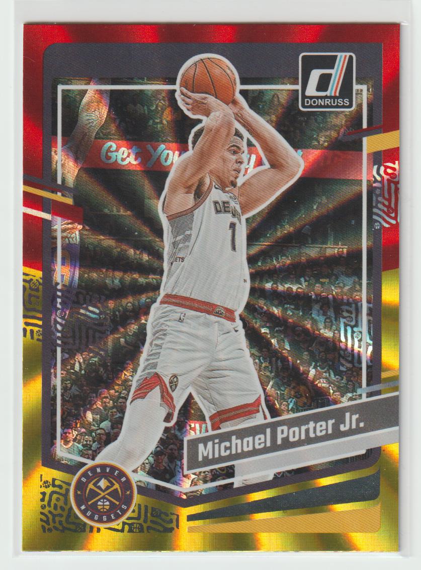 154 Michael Porter Jr Denver Nuggets Red Yellow Laser