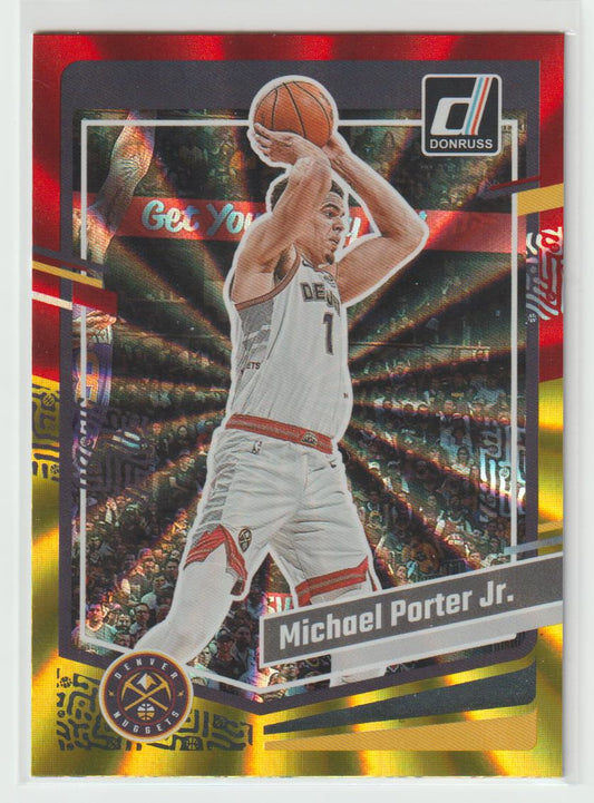 154 Michael Porter Jr Denver Nuggets Red Yellow Laser