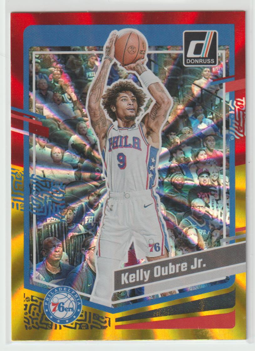 198 Kelly Oubre Jr Philadelphia 76ers Red Yellow Laser