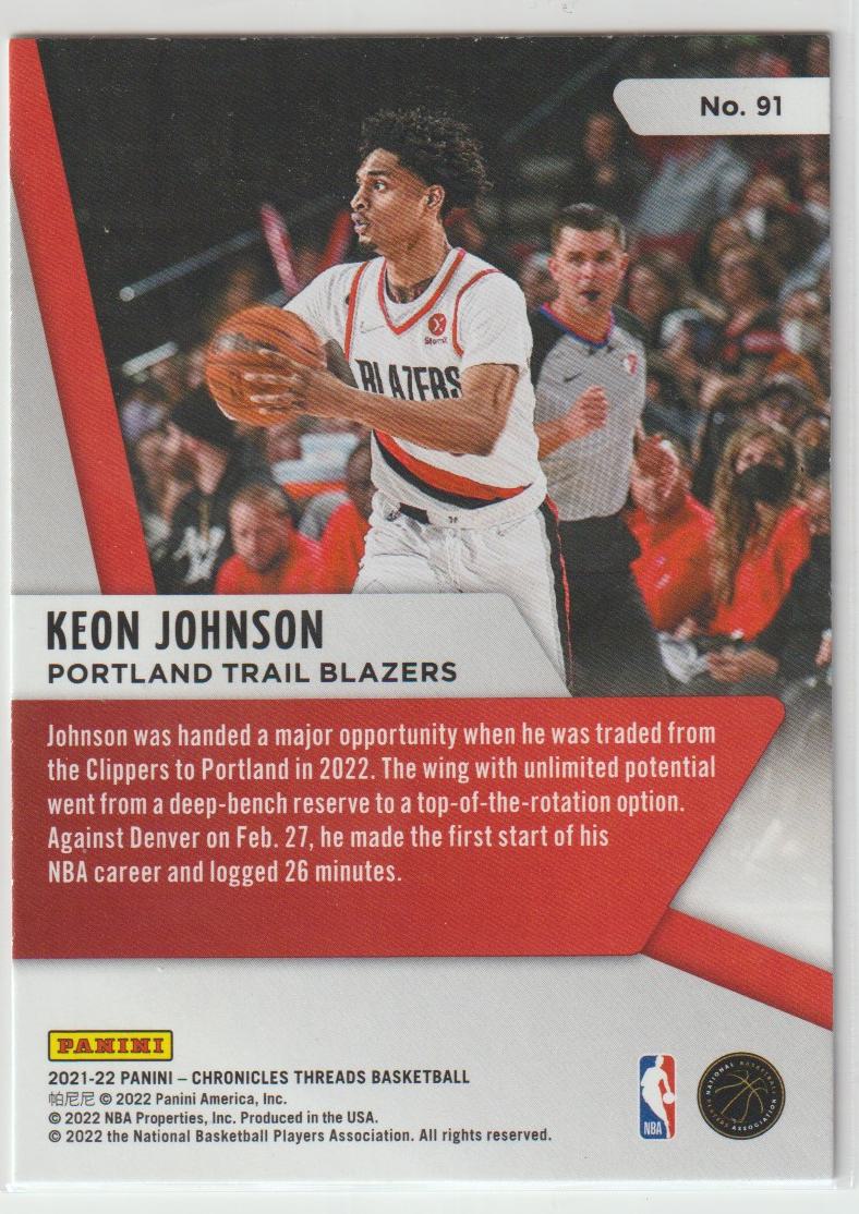 091 Keon Johnson - Portland Trail Blazers