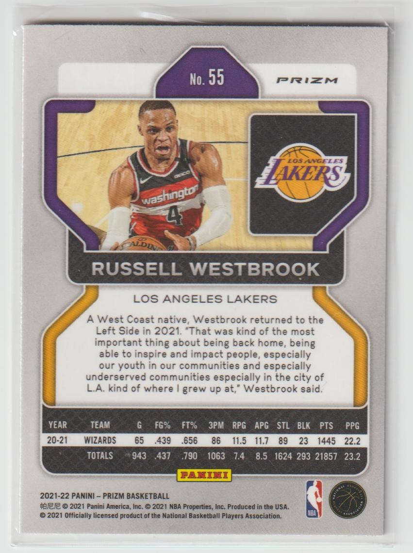 055 Russell Westbrook - Los Angeles Lakers Red Ice