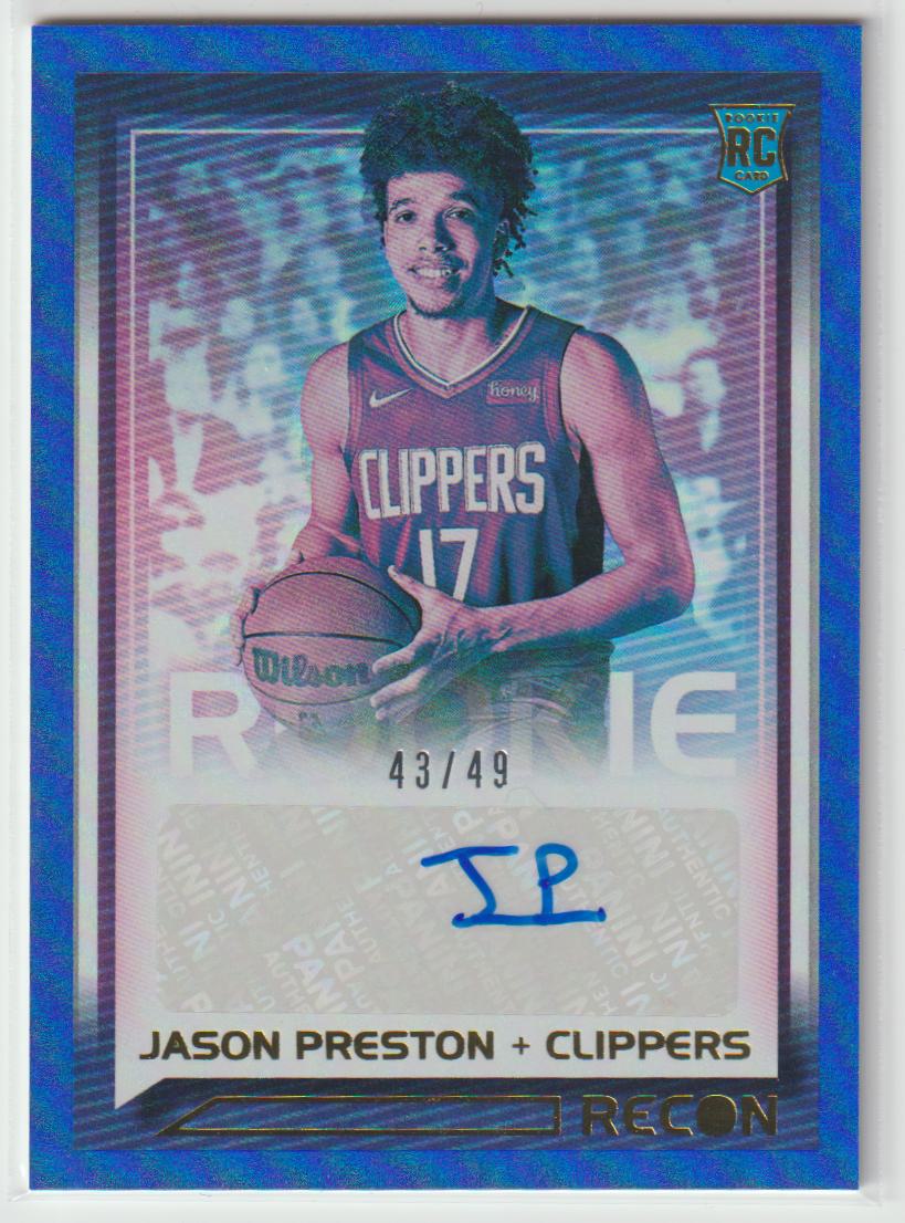 Rookie Recon Signatures RRS-JSP Jason Preston - Los Angeles Clippers Blue 43/49