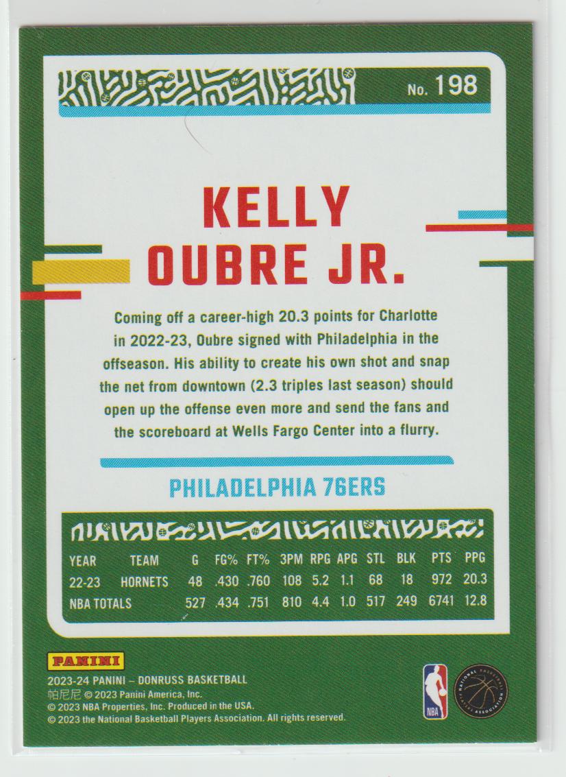 198 Kelly Oubre Jr Philadelphia 76ers Red Yellow Laser