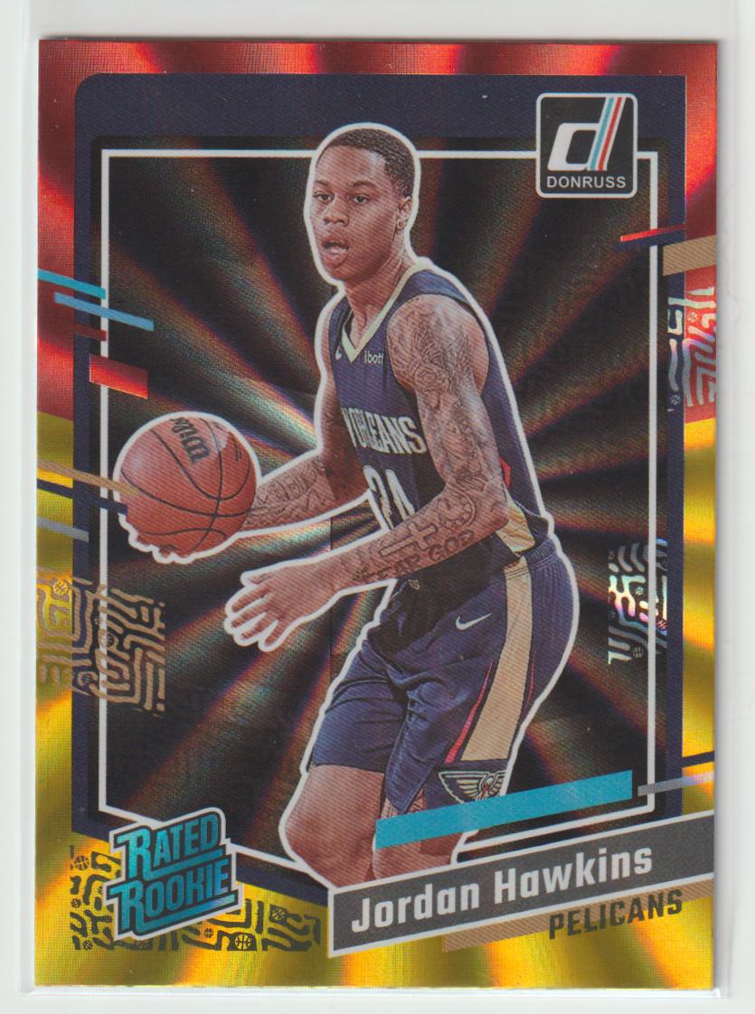 219 Jordan Hawkins New Orleans Pelicans Red Yellow Laser