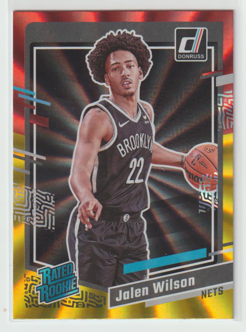 224 Jalen Wilson Brooklyn Nets Red Yellow Laser