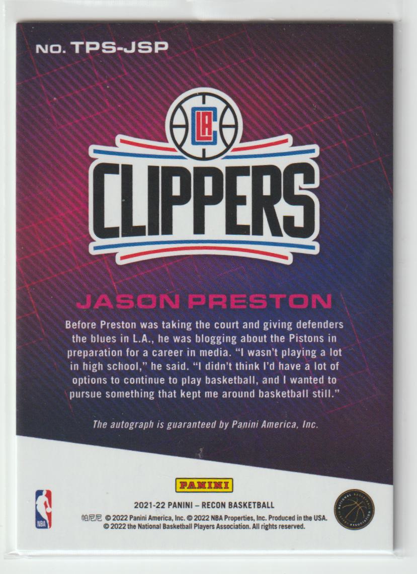 True Potential Signatures TPS-JSP Jason Preston - Los Angeles Clippers