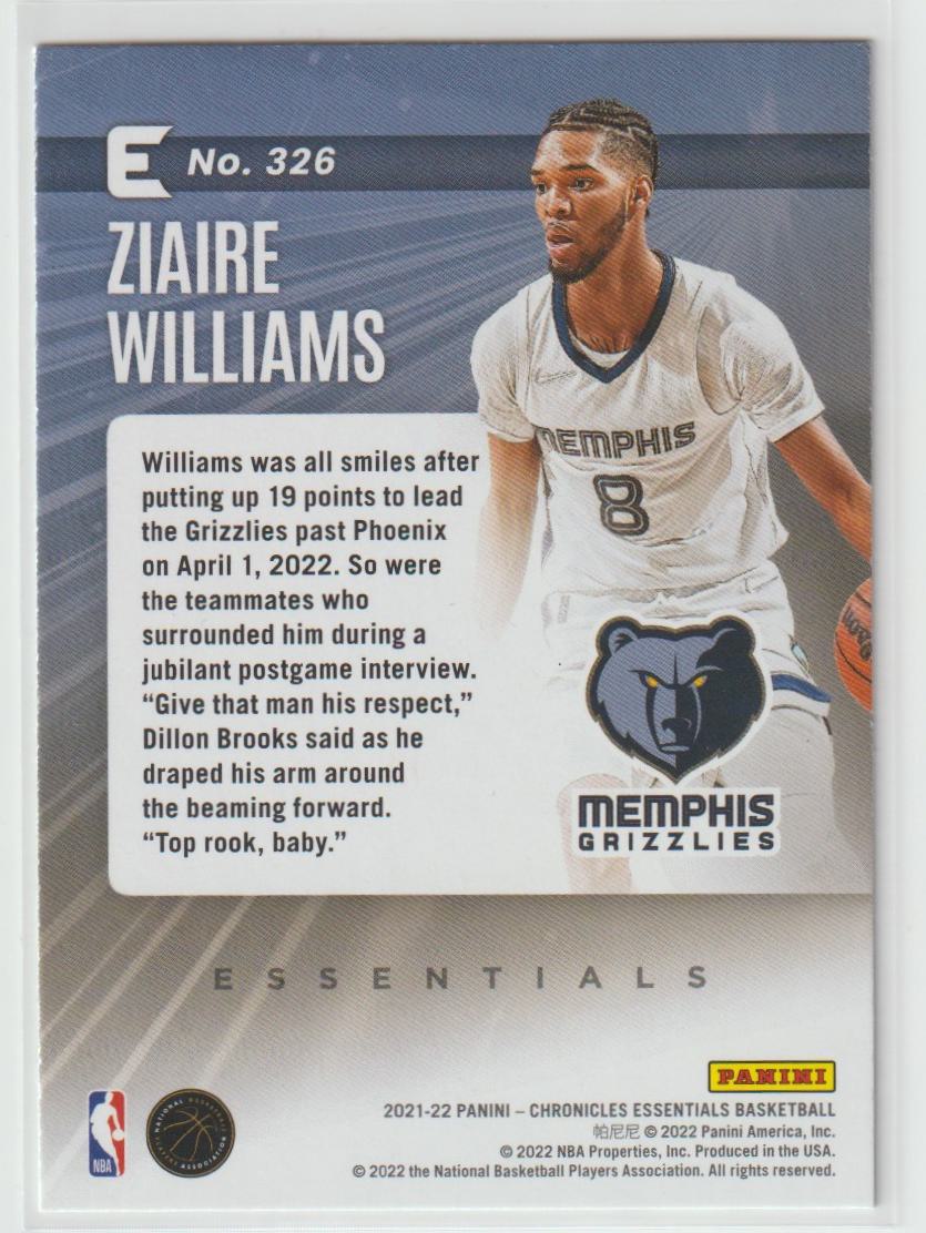 326 Ziaire Williams - Memphis Grizzlies