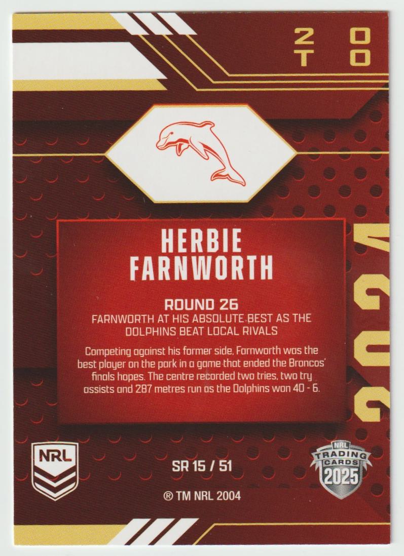 Season to Remember SR 015 DOLPHINS HERBIE FARNWORTH