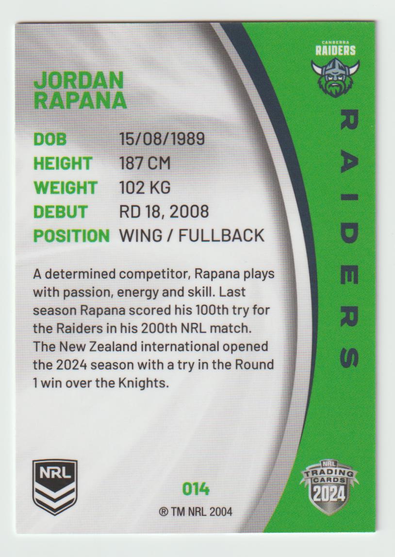 014 JORDAN RAPANA