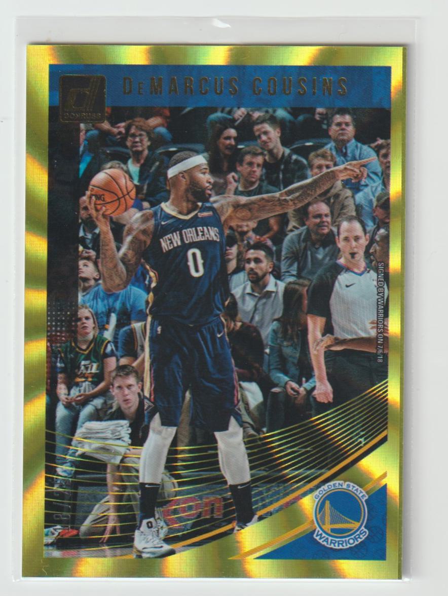 042 DeMarcus Cousins Golden State Warriors Holo Yellow Laser 18/25
