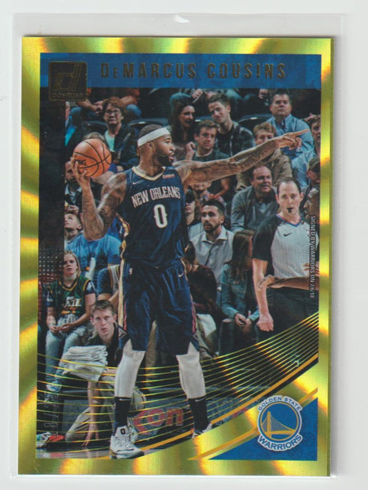 042 DeMarcus Cousins Golden State Warriors Holo Yellow Laser 18/25