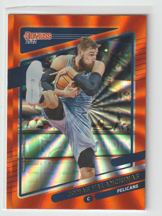 046 Jonas Valanciunas - New Orleans Pelicans Orange Laser
